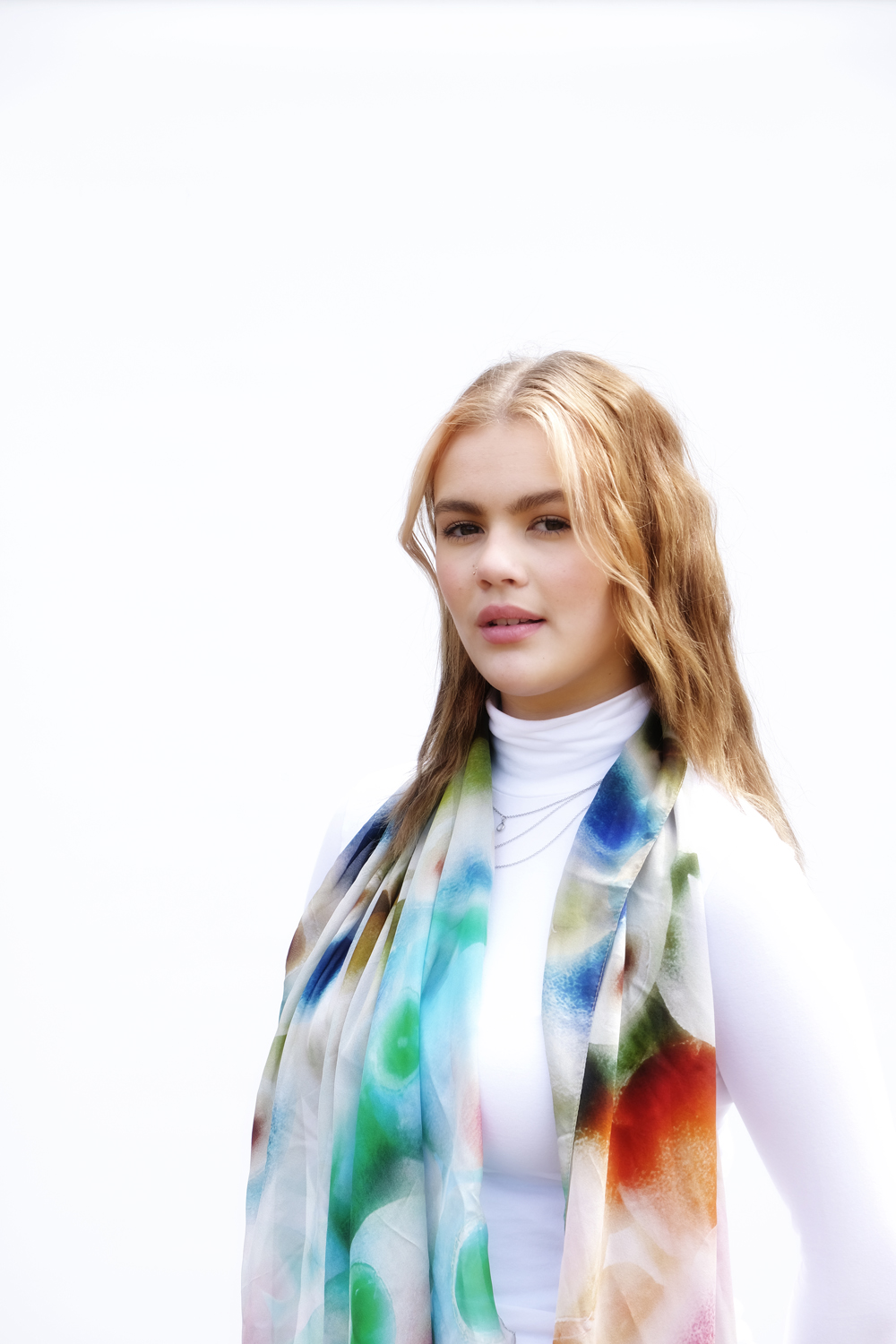 SILK CHIFFON SCARF: Gumnuts