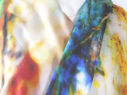 SILK CHIFFON SCARF: Spiral Shell