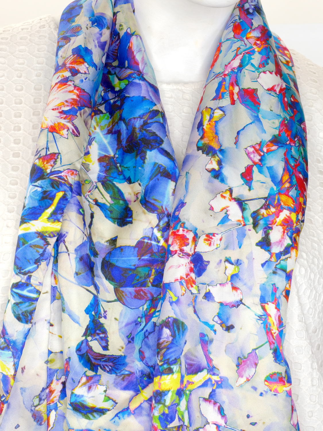SILK TWILL SCARF: Cloudehill Seasons-TW
