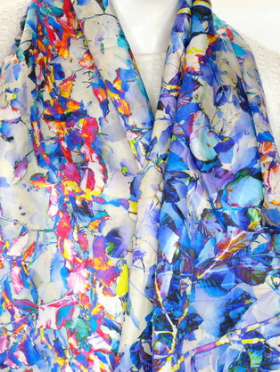 SILK TWILL SCARF: Cloudehill Seasons-TW