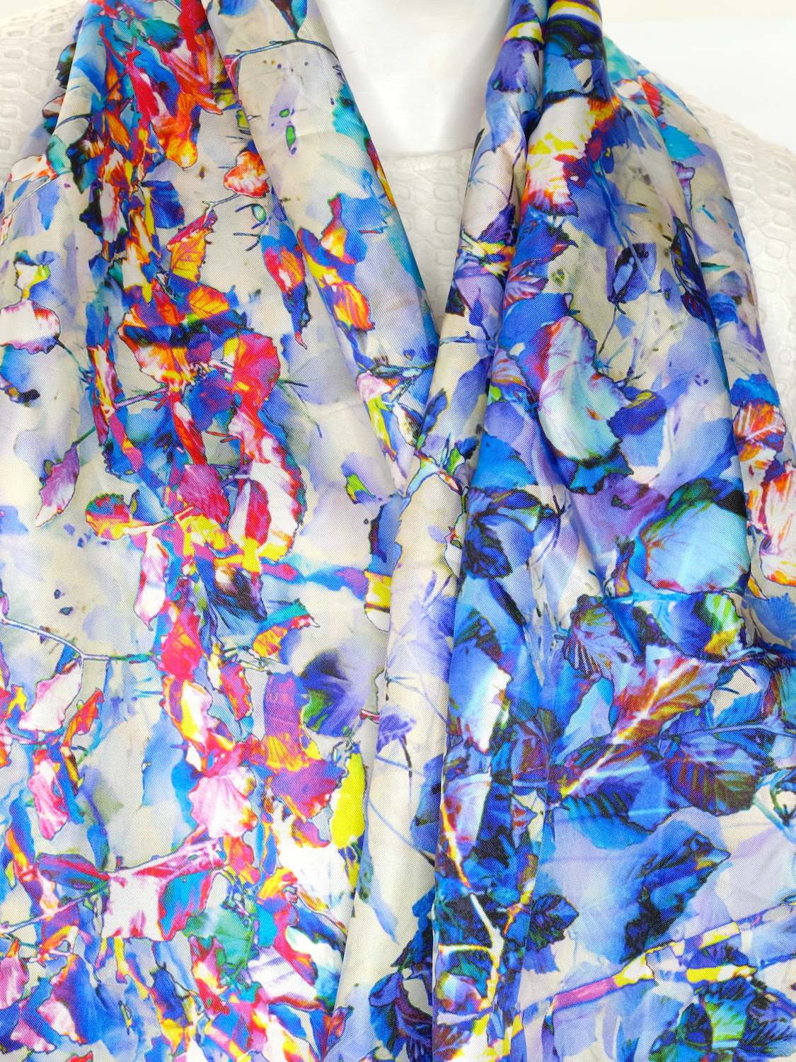 SILK TWILL SCARF: Cloudehill Seasons-TW