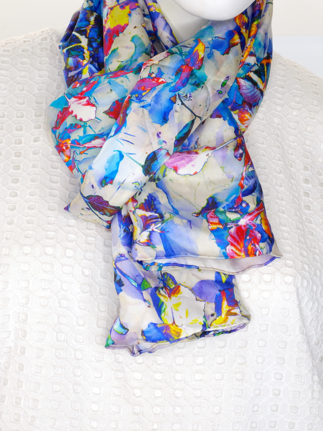 SILK TWILL SCARF: Cloudehill Seasons-TW