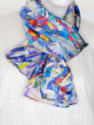 SILK TWILL SCARF: Cloudehill Seasons-TW