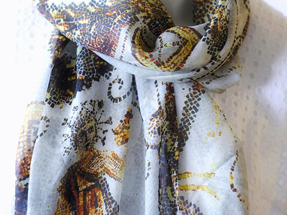 SILK CHIFFON SCARF:  Ganymede
