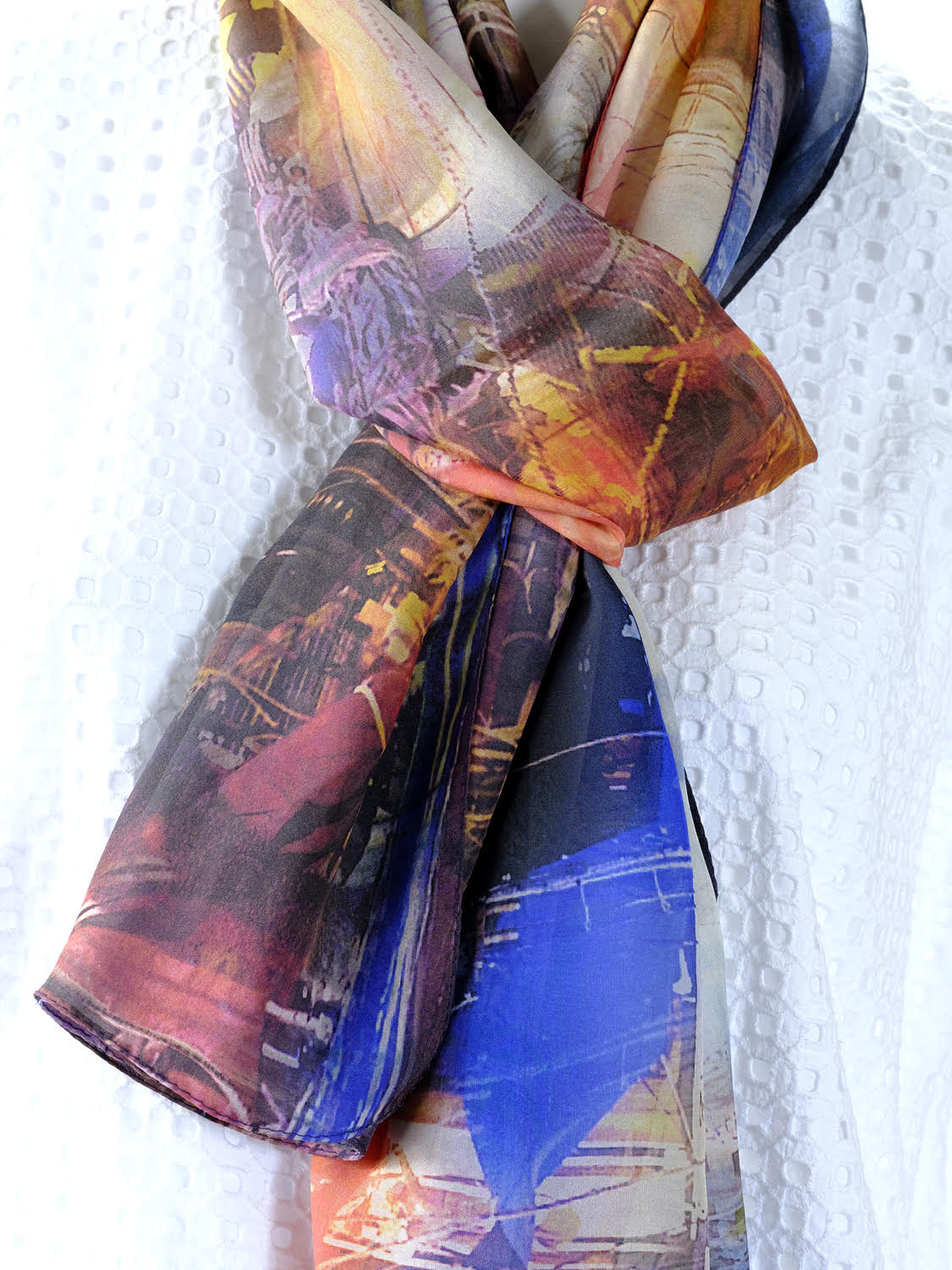SILK CHIFFON SCARF: Nyhavn