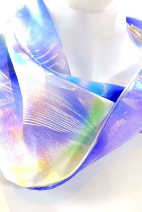 SILK TWILL MINI SCARF: Fairy Wren