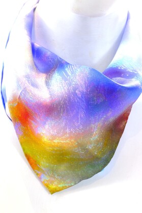 SILK TWILL MINI SCARF: Fairy Wren