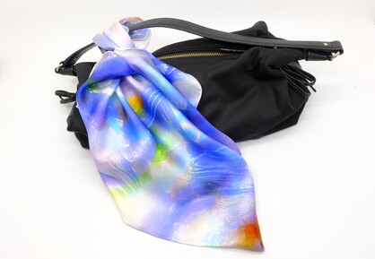 SILK TWILL MINI SCARF: Fairy Wren