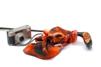 SILK TWILL MINI SCARF: Boxing Kangas