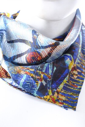 SILK TWILL MINI SCARF: Eye of Horus