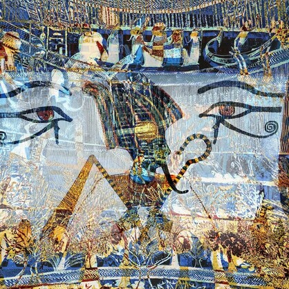 SILK TWILL MINI SCARF: Eye of Horus