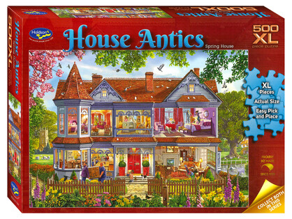 HOUSE ANTICS 500XL SPRING HOUSE JIGSAW PUZZLE