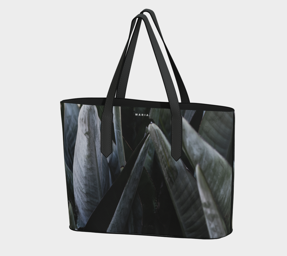 Vegan Leather Shopper Tote Bag DARK PARADISE
