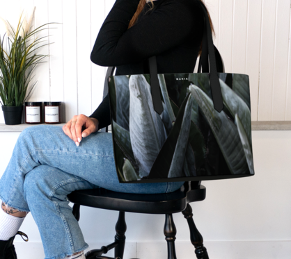 Vegan Leather Shopper Tote Bag DARK PARADISE
