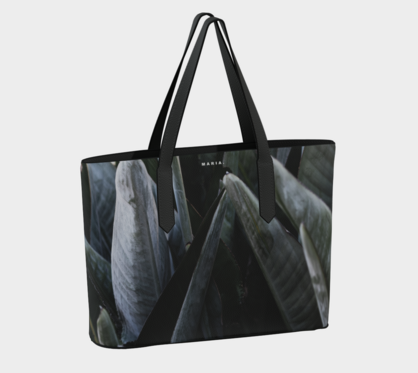 Vegan Leather Shopper Tote Bag DARK PARADISE