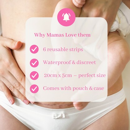 Ninja Mama Transparent C-Section Silicone Scar Strips - Pack of 6