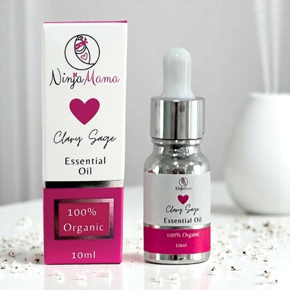 Ninja Mama Australian Made 100% Organic Clary Sage Essential Oil Dropper - 10 ml