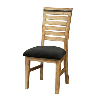 7 Pieces Dining Suite 180cm Medium Size Dining Table & 6X Chairs in Solid Acacia Wooden Frame in Silver Brush Colour