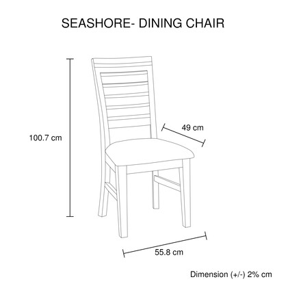7 Pieces Dining Suite 180cm Medium Size Dining Table & 6X Chairs in Solid Acacia Wooden Frame in Silver Brush Colour