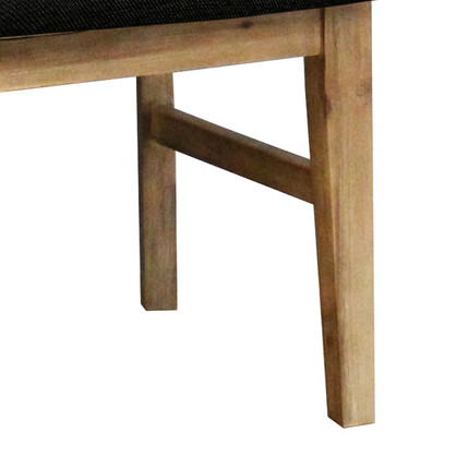7 Pieces Dining Suite 180cm Medium Size Dining Table & 6X Chairs in Solid Acacia Wooden Frame in Silver Brush Colour