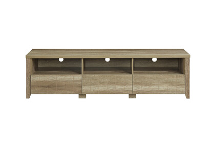 TV Cabinet 3 Storage Drawers with Shelf Natural Wood like MDF Entertainment Unit in Oak Colour