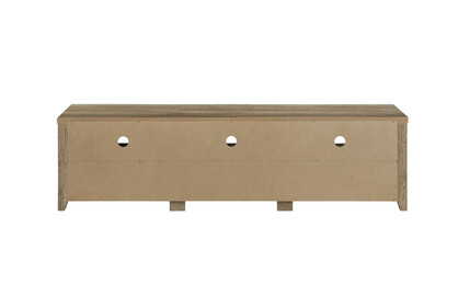 TV Cabinet 3 Storage Drawers with Shelf Natural Wood like MDF Entertainment Unit in Oak Colour