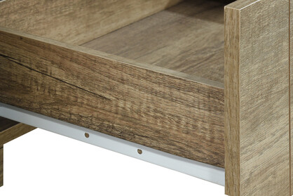 TV Cabinet 3 Storage Drawers with Shelf Natural Wood like MDF Entertainment Unit in Oak Colour