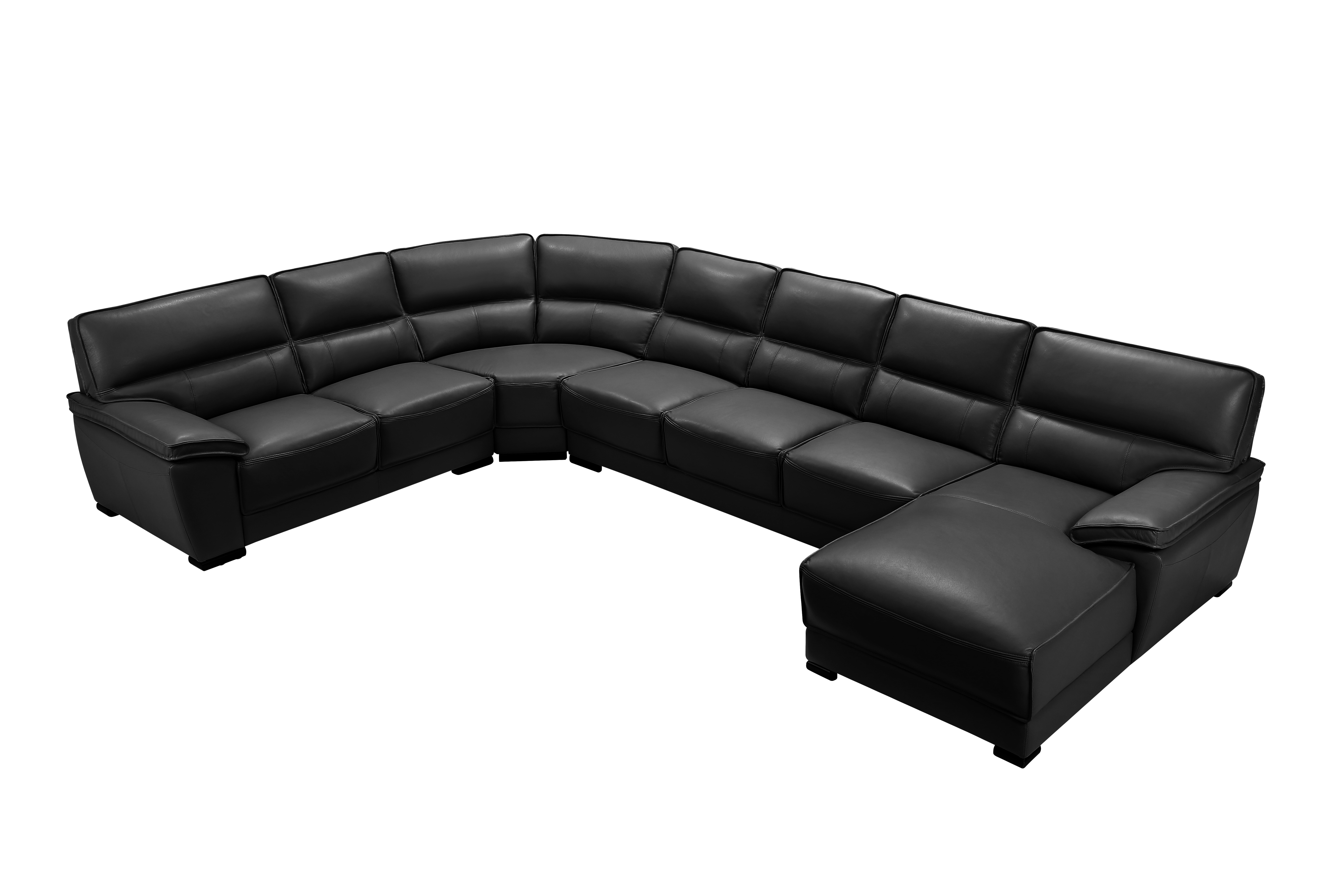 Wholesale Lounge Set Luxurious 7 Seater Bonded Leather Corner Sofa