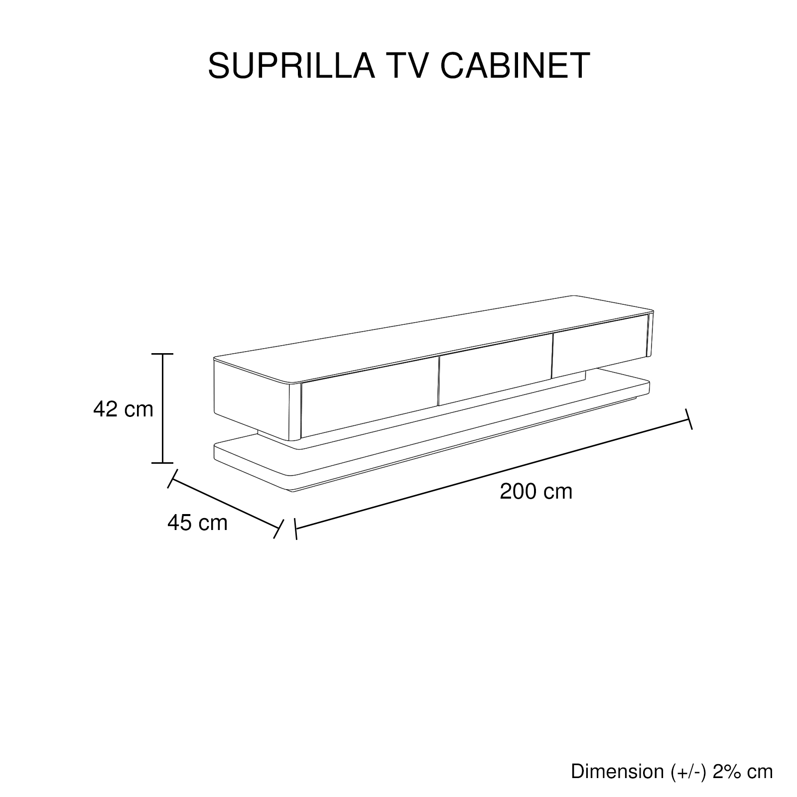 TV Cabinet with 3 Storage Drawers With High Glossy Assembled Entertainment Unit in White colour