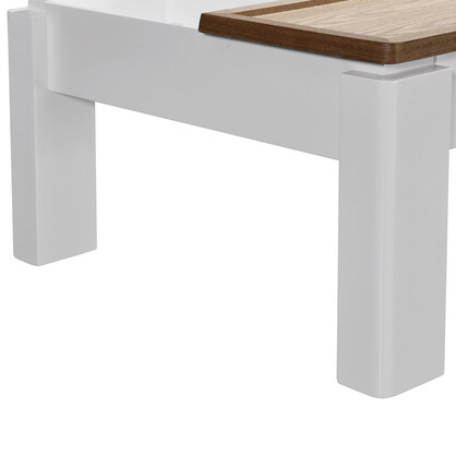 Coffee Table High Gloss Finish Lift Up Top MDF White Ash Colour Interior Storage