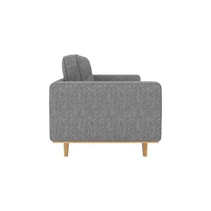 2 Seater Sofa Fabric Upholstery Grey Colour Pocket Spring Wooden Frame