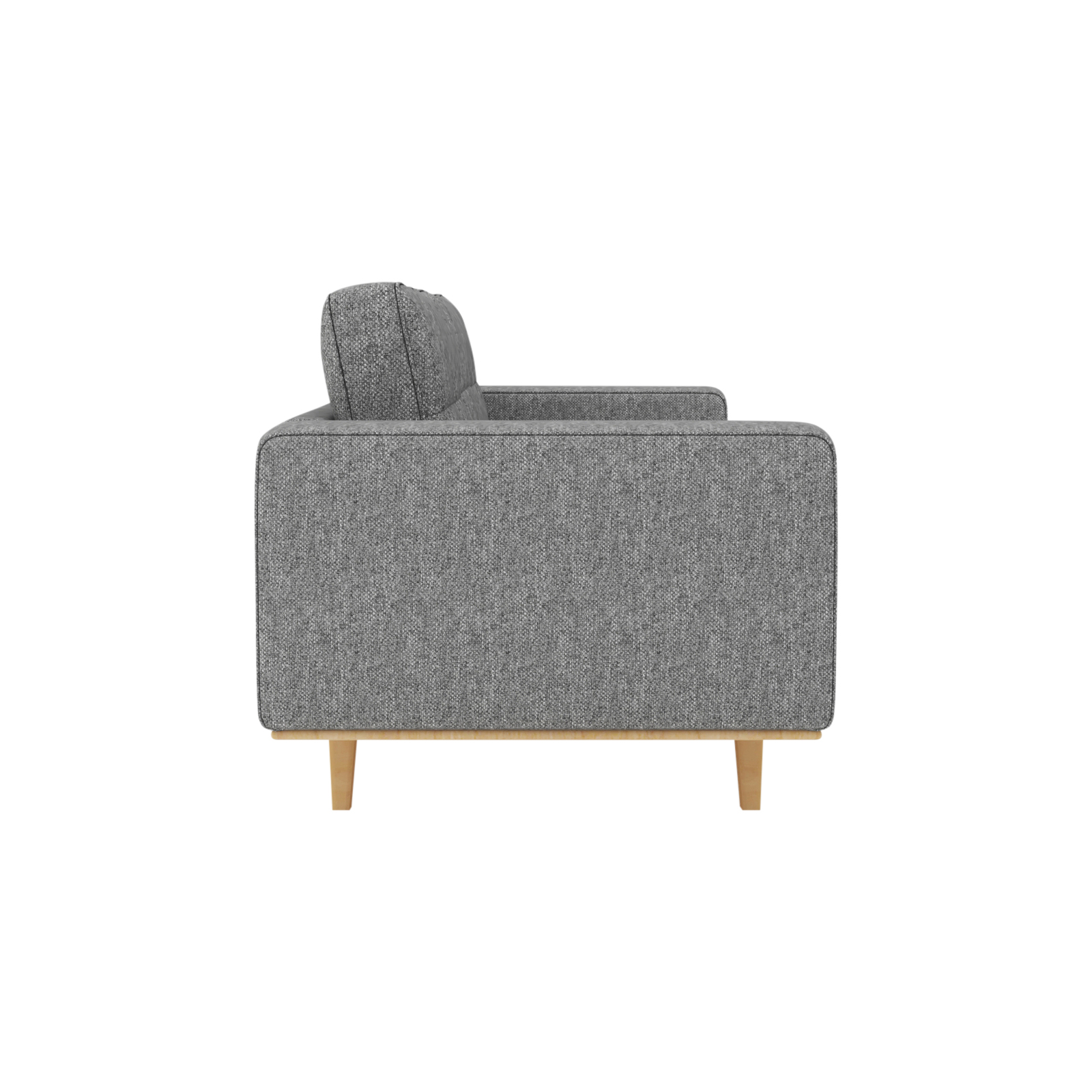 2 Seater Sofa Fabric Upholstery Grey Colour Pocket Spring Wooden Frame