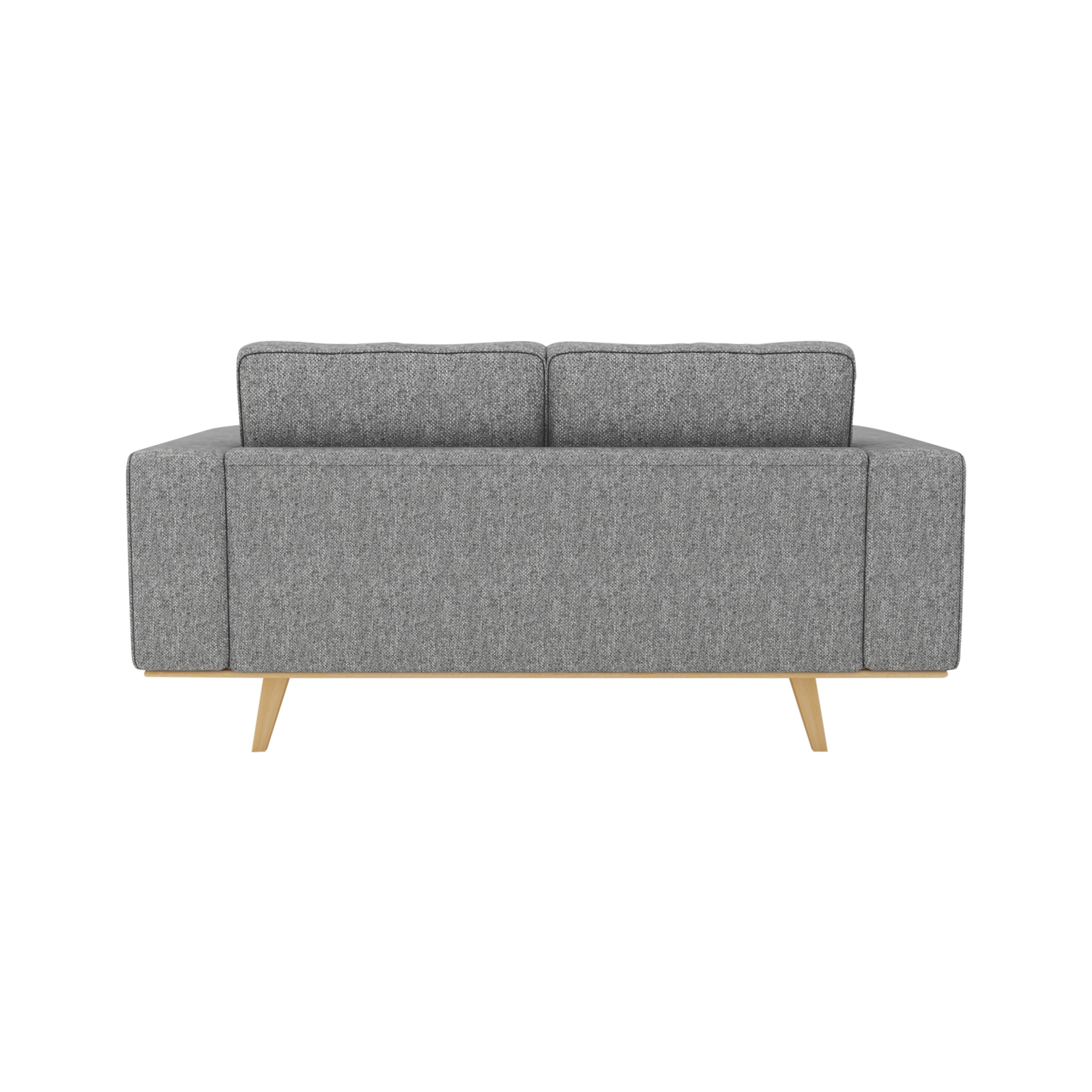 2 Seater Sofa Fabric Upholstery Grey Colour Pocket Spring Wooden Frame