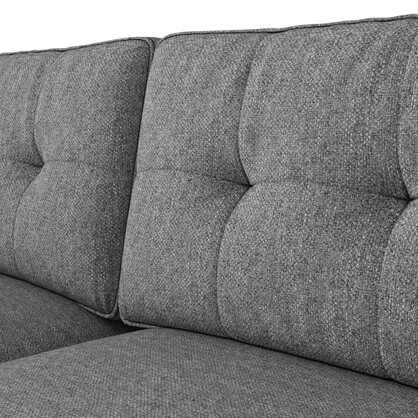 2 Seater Sofa Fabric Upholstery Grey Colour Pocket Spring Wooden Frame