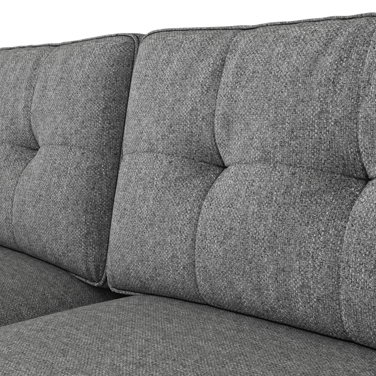2 Seater Sofa Fabric Upholstery Grey Colour Pocket Spring Wooden Frame