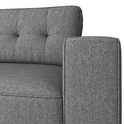 2 Seater Sofa Fabric Upholstery Grey Colour Pocket Spring Wooden Frame