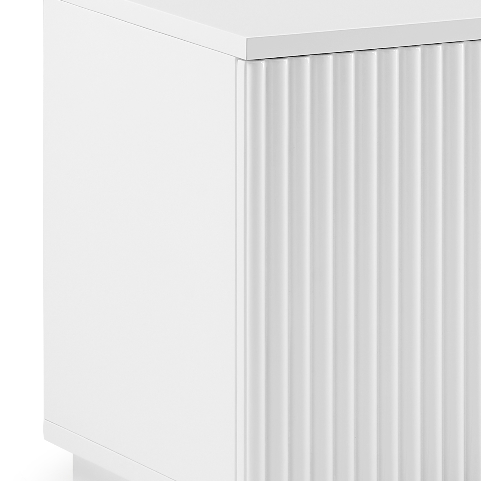 TV Cabinet MDF Board Glossy White Painting Ample Storage