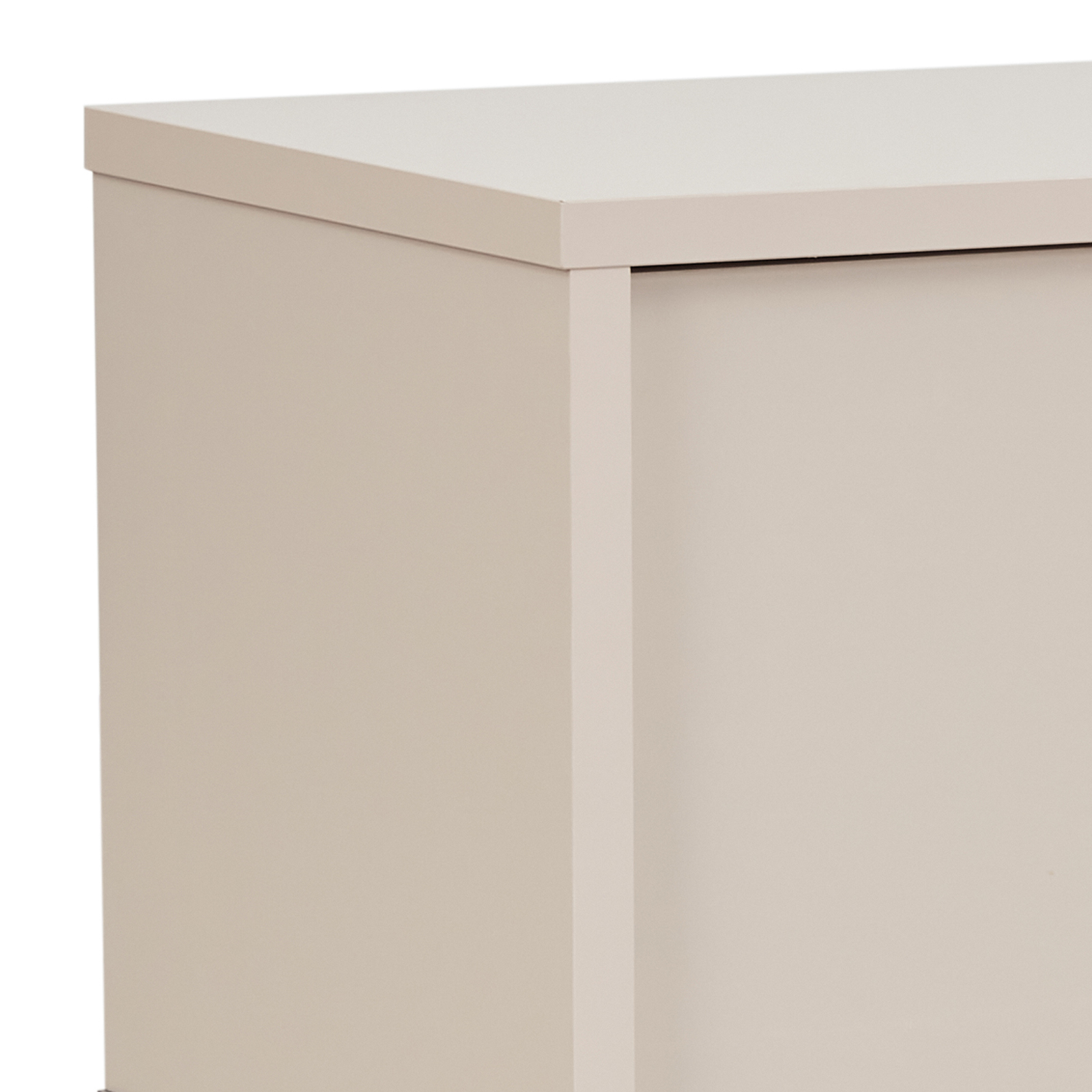 TV Cabinet MDF Particle Board with Melamine Finishing Storage Space Metal Legs