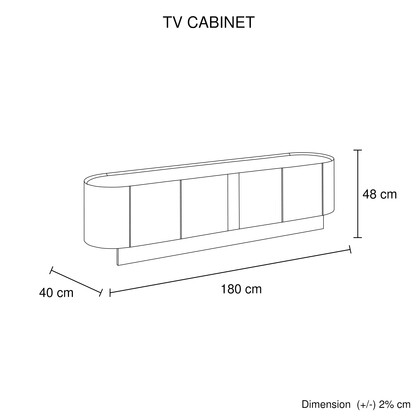 TV Cabinet MDF Board Melamine Interior Ample Storage
