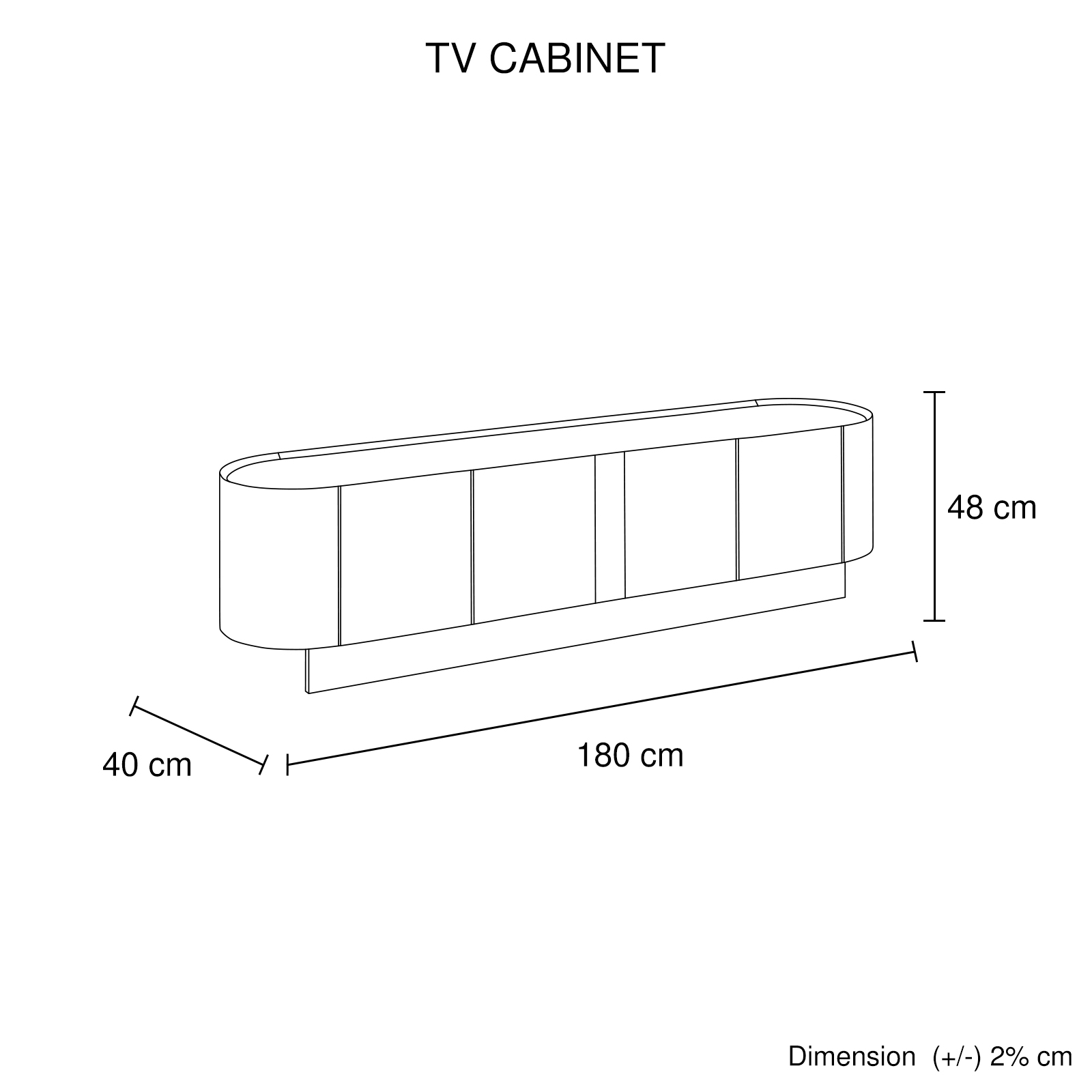 TV Cabinet MDF Board Melamine Interior Ample Storage