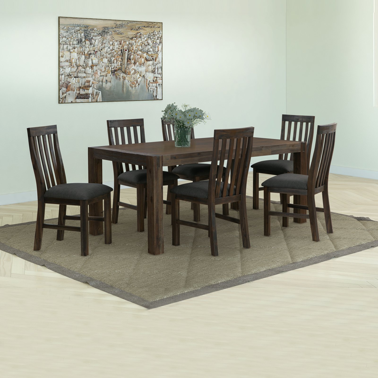 Wholesale 7 Pieces Dining Suite 180cm Medium Size Dining Table & 6X