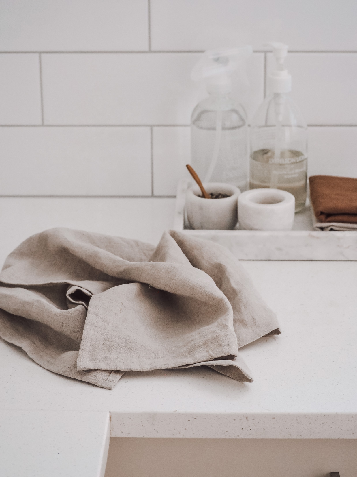 Linen Tea Towel - Oatmeal
