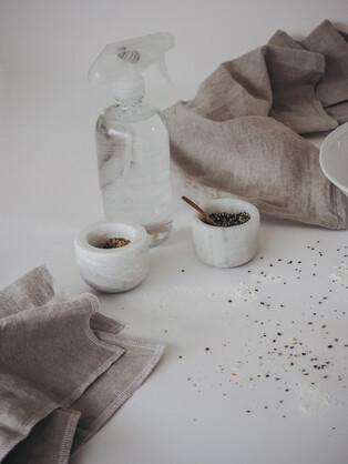 Linen Tea Towel - Oatmeal