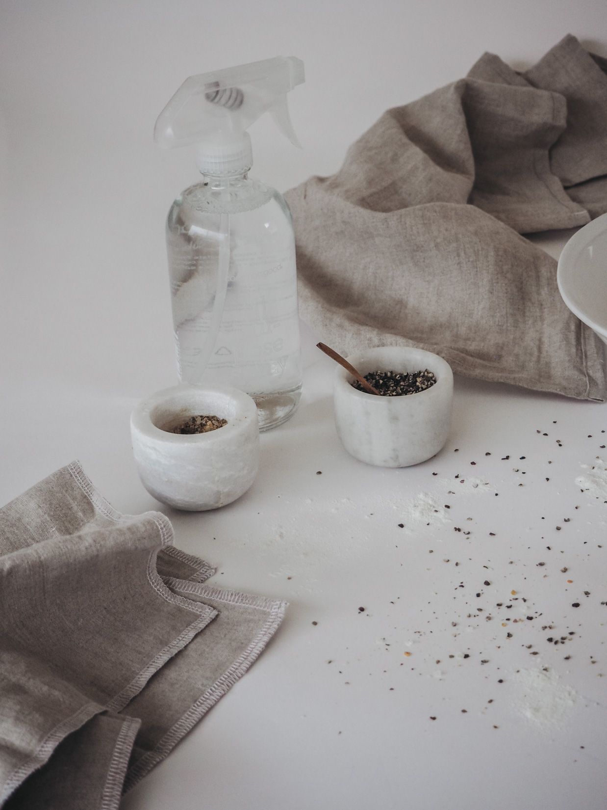 Linen Tea Towel - Oatmeal