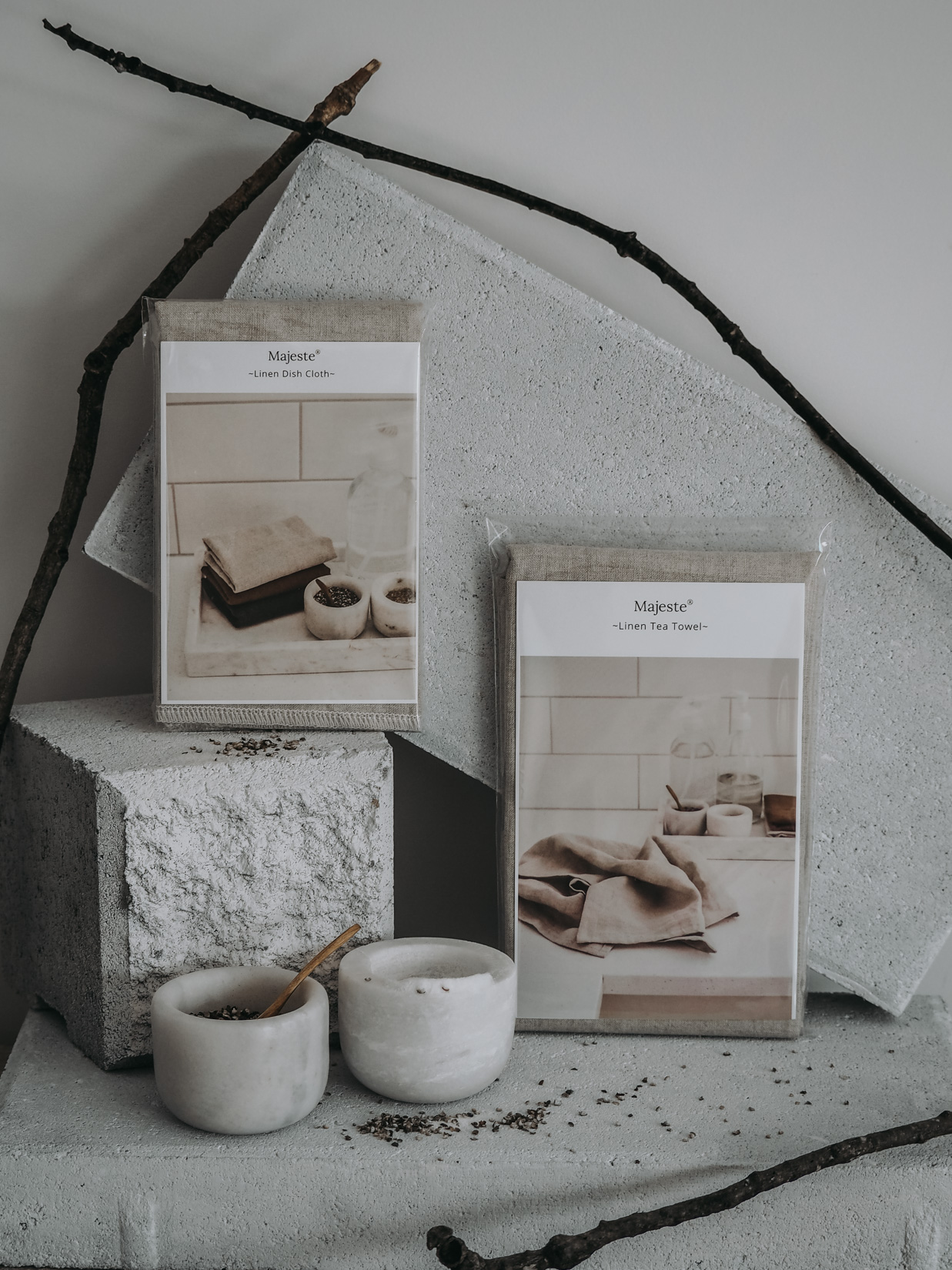 Linen Tea Towel - Oatmeal