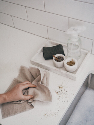 Linen Dish Cloth - Oatmeal