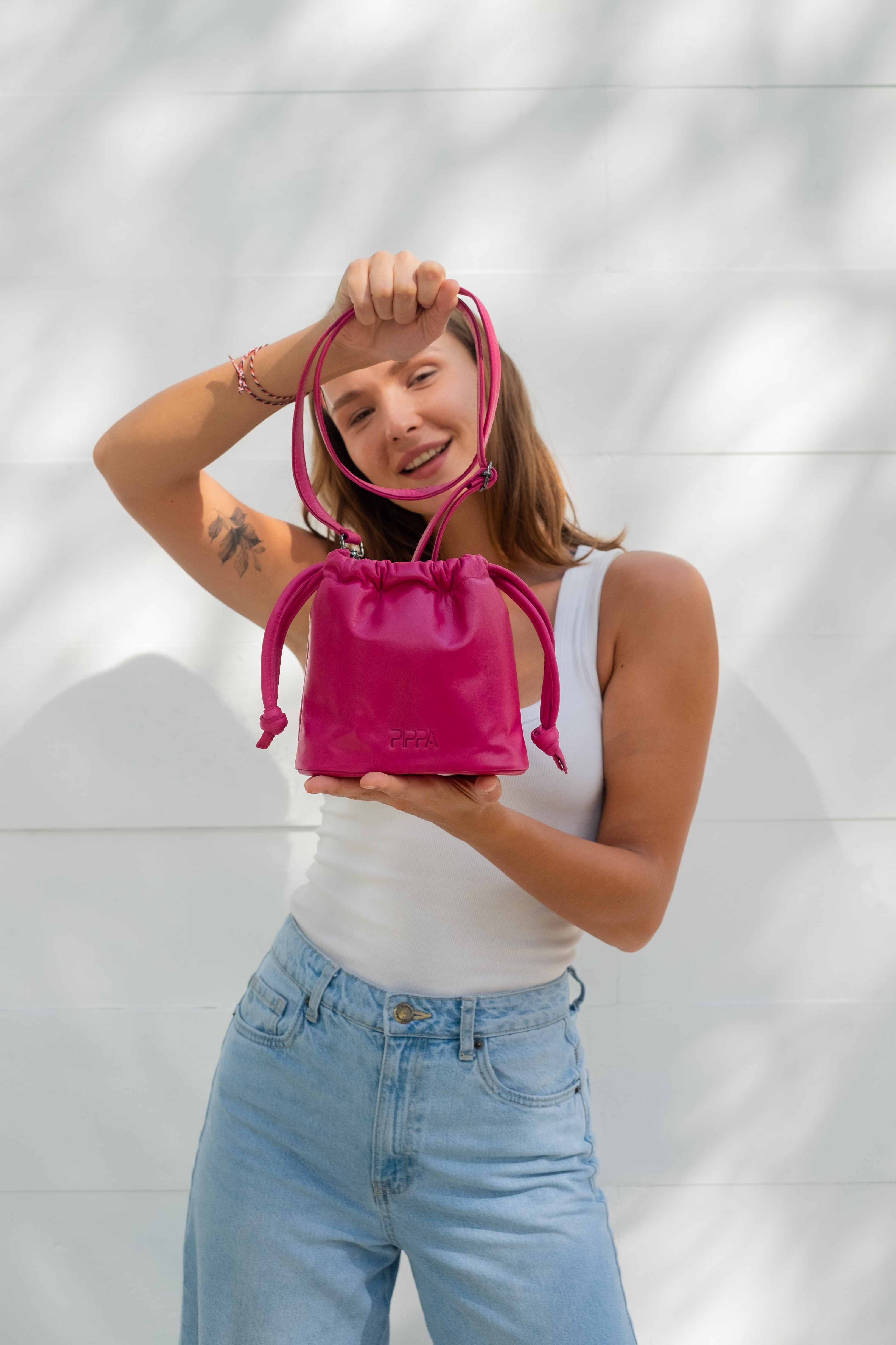 Mini Bucket Bag - Raspberry
