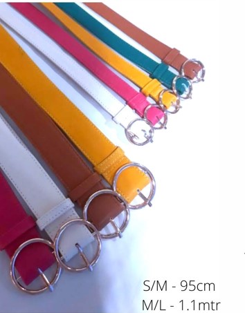Leather belt - Narrow - set of 2