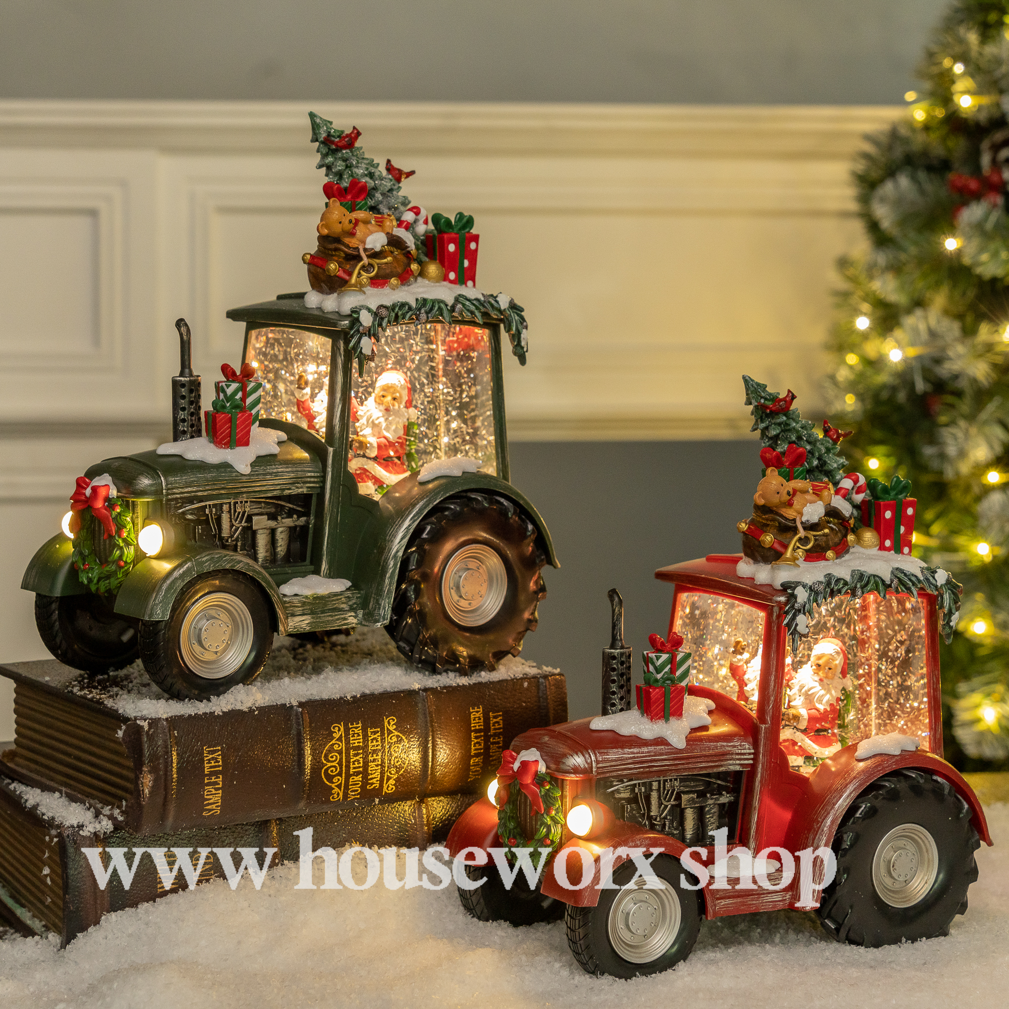 Festive Tractor Green