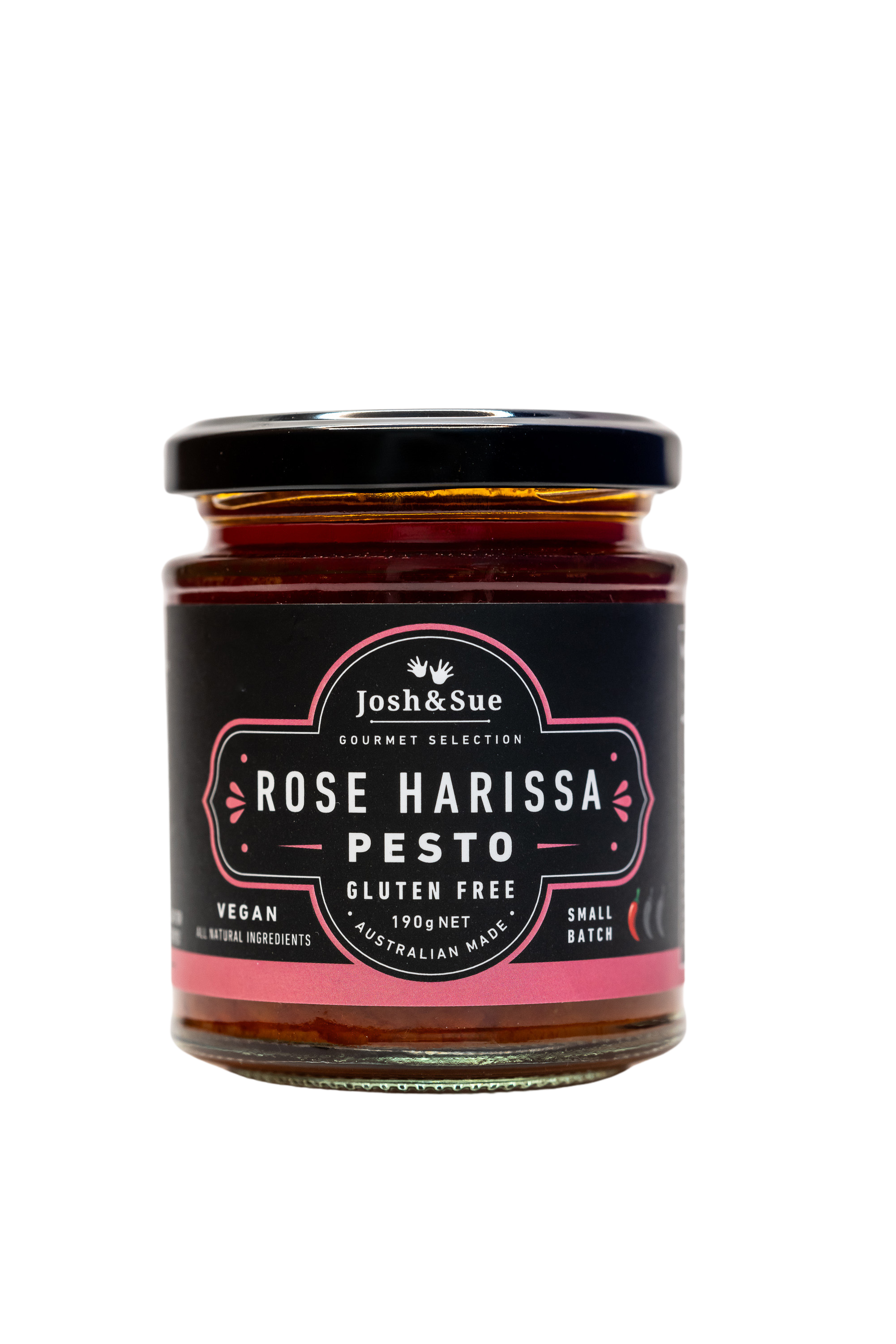 Josh&Sue Rose Harissa PESTO – Gluten Free, Vegan